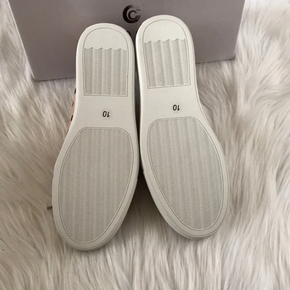 Corso Como cut out blush/pink leather sneakers